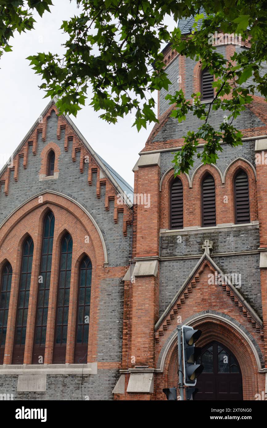 Union Church - a former Protestant church in Shanghai, Gothic style historical building at Rockbund, Shanghai, China. Stock Photo