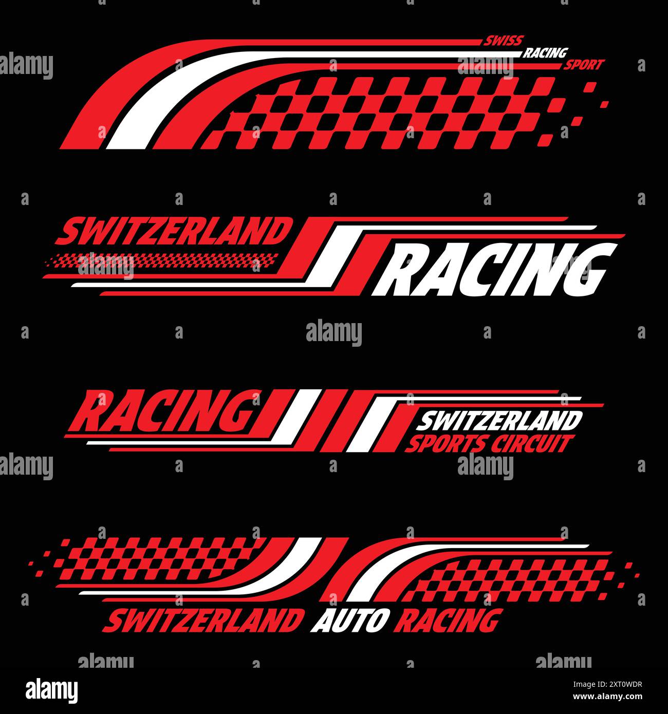 Racing Switzerland flag decals Stock Vector Image & Art - Alamy