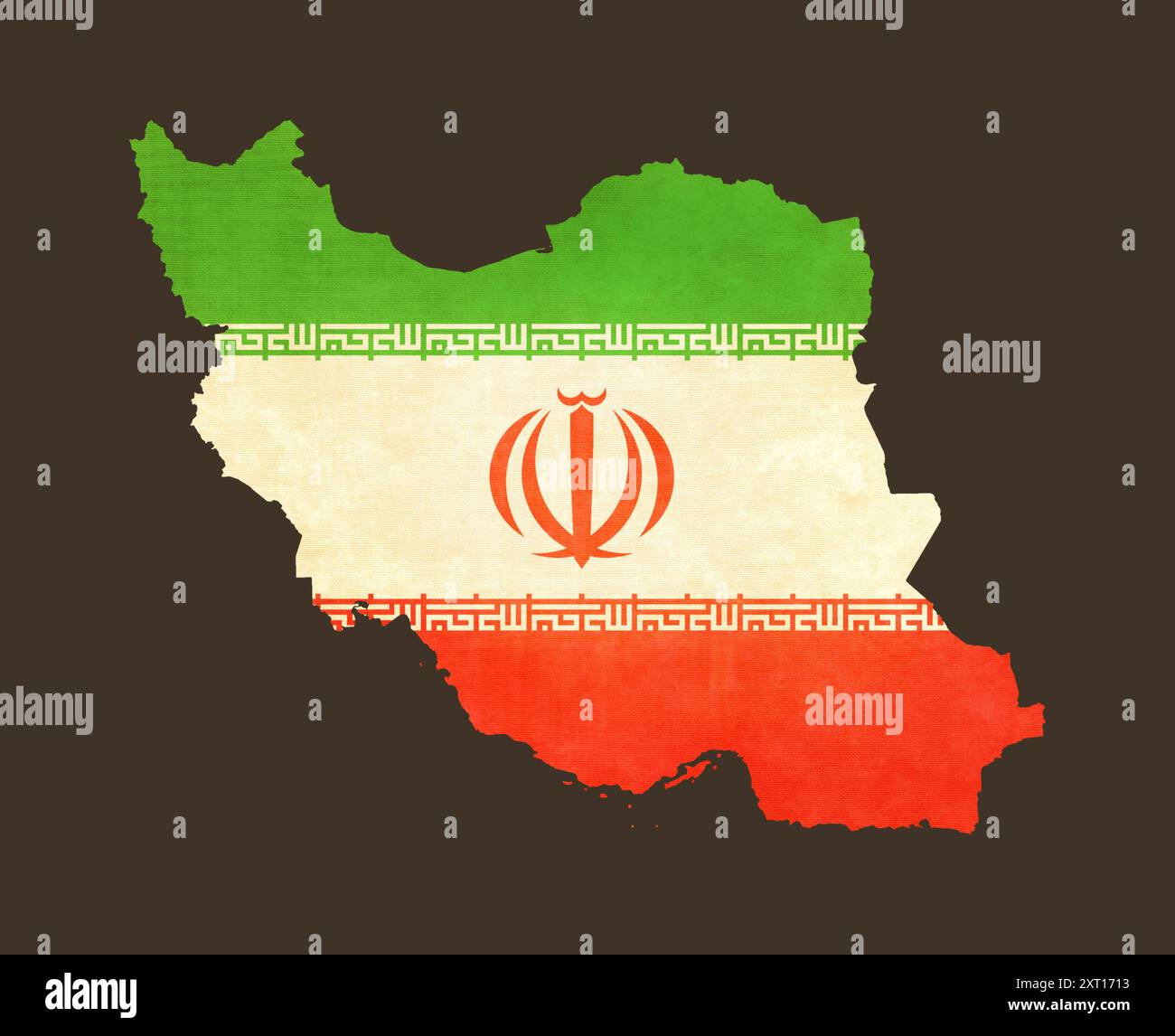 Iranflag Map Isolated vintage map of Iran with flag in soft grunge and vintage style ...
