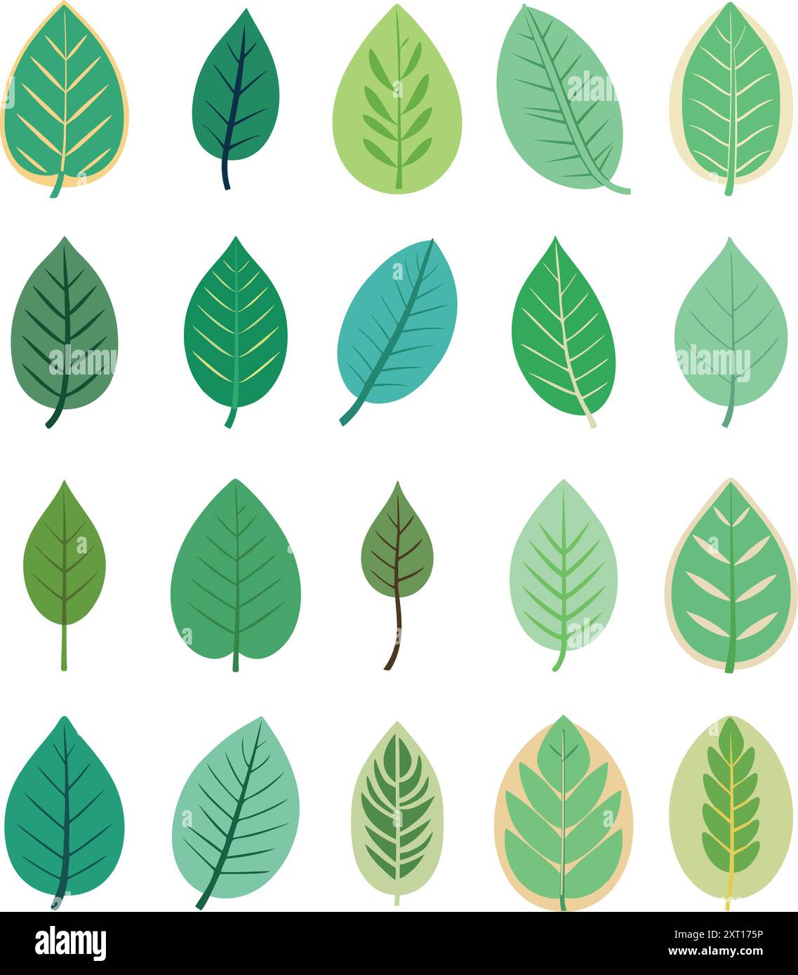 Abstract variants of leaf icons Stock Vector Image & Art - Alamy