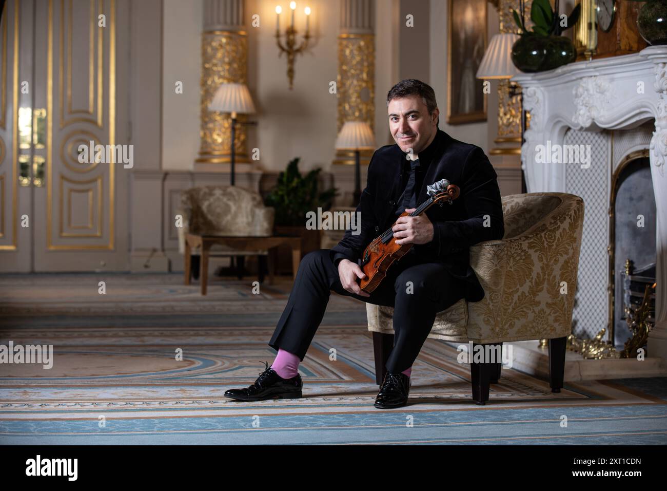 Maxim Vengerov, photographed at The Oxford & Cambridge Club, Pall Mall, London Stock Photo