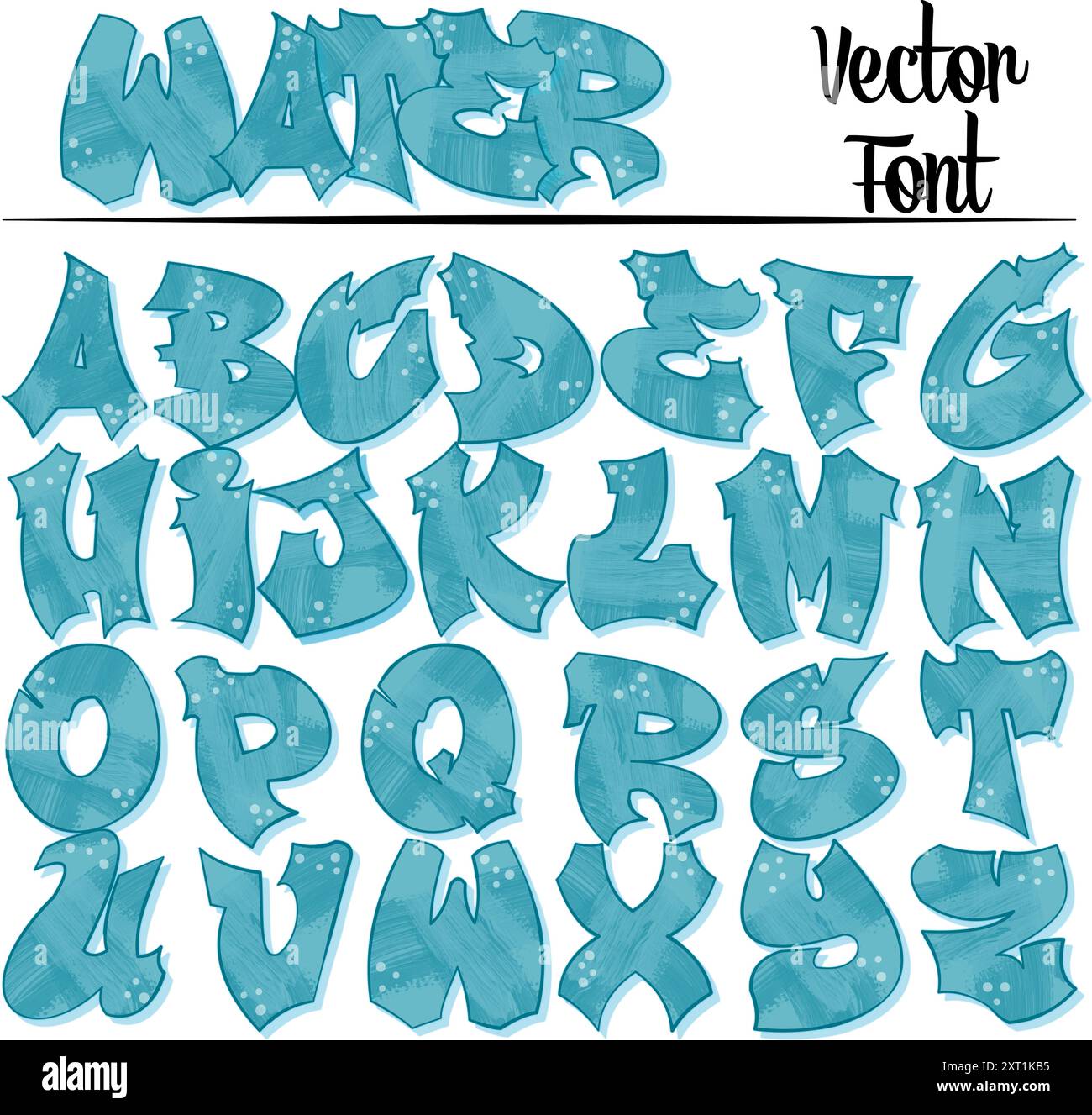 Graffiti Styled Street Art Cool Font Fully Editable Alphabet Each 