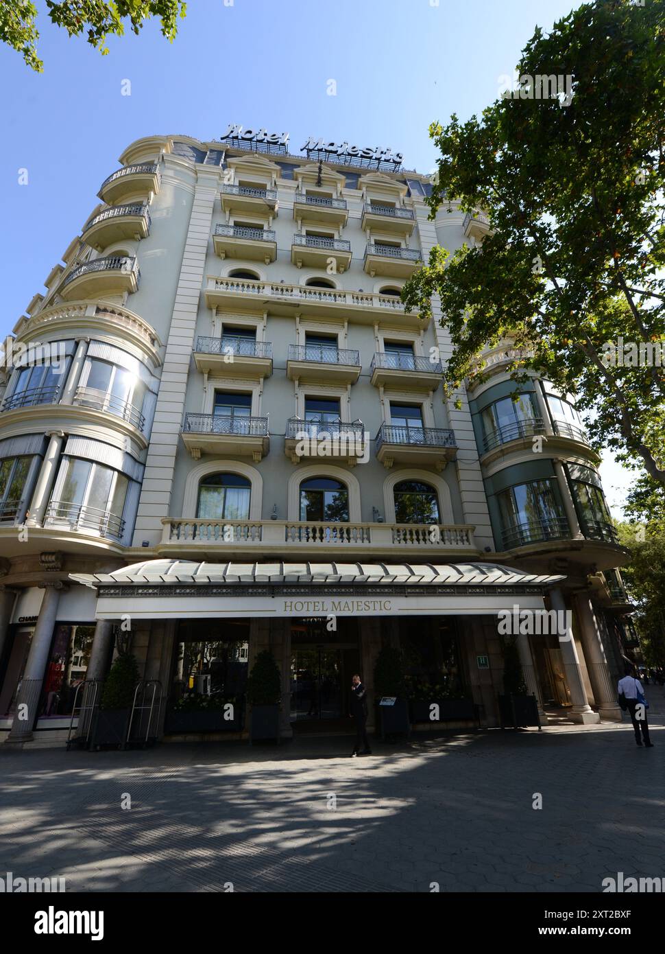 The hotel Majestic on Passeig de Gràcia, Barcelona, Spain. Stock Photo