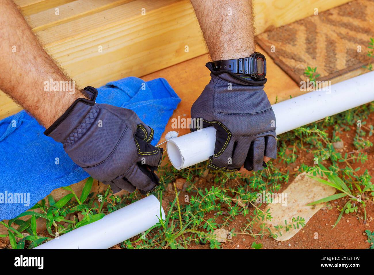 Pvc Pipe Layed Pipe laying techniques hi-res stock photography and images - Alamy