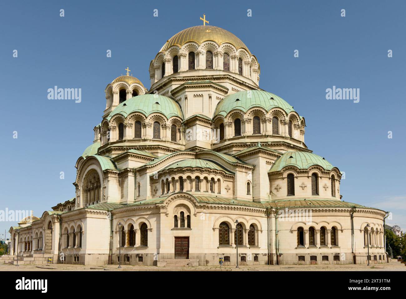 Alexander Nevsky, Alexander Nevski, Orthodox, cathedral, Sofia Bulgaria, Eastern Europe, Balkans, tourism, sightseeing, landmark, travel. traveling Stock Photo