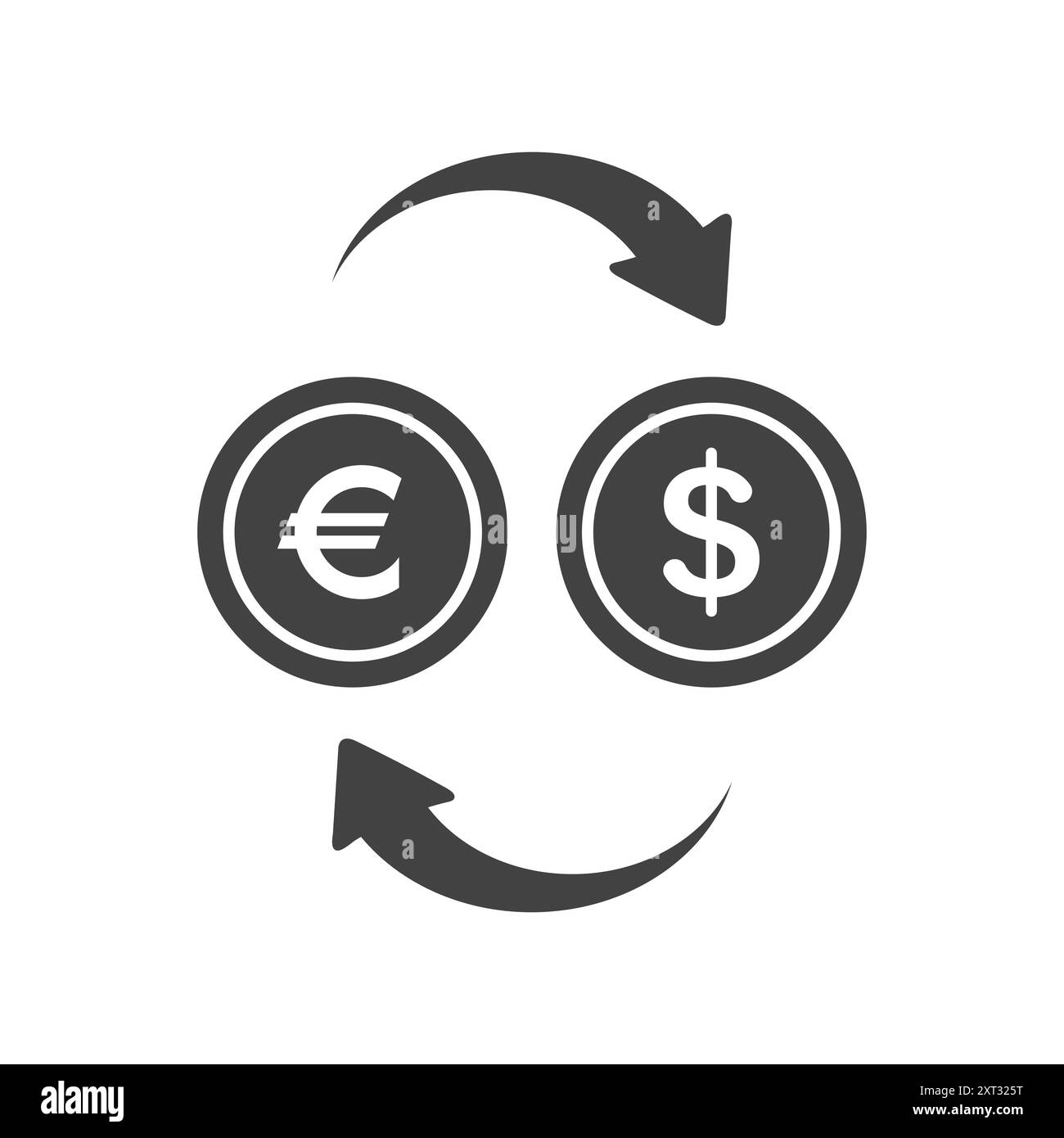 Dollar euro rate increase sign, Money payout investment icon, Dollar ...