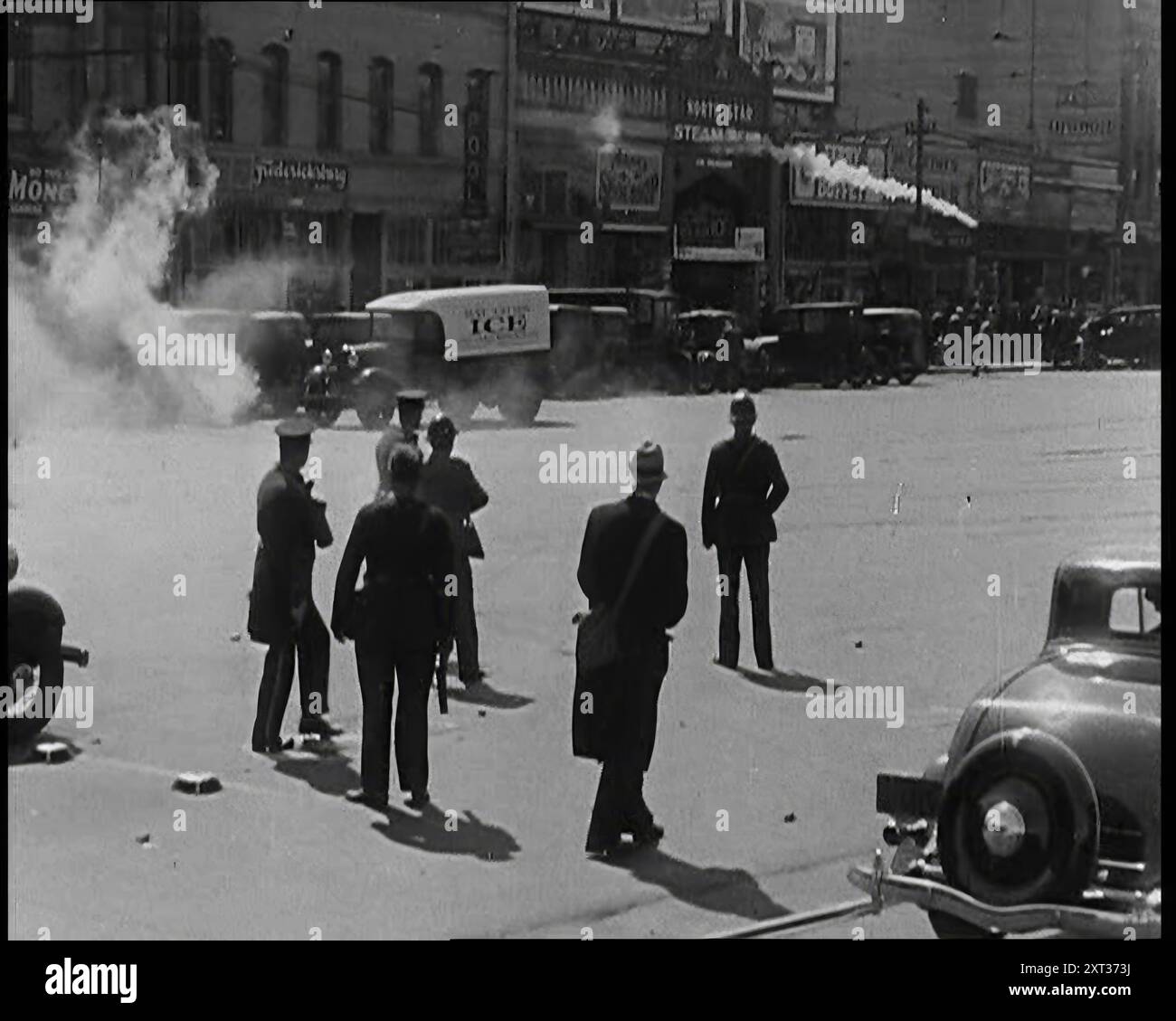 Police Clashing With Strikers, 1930s. From 