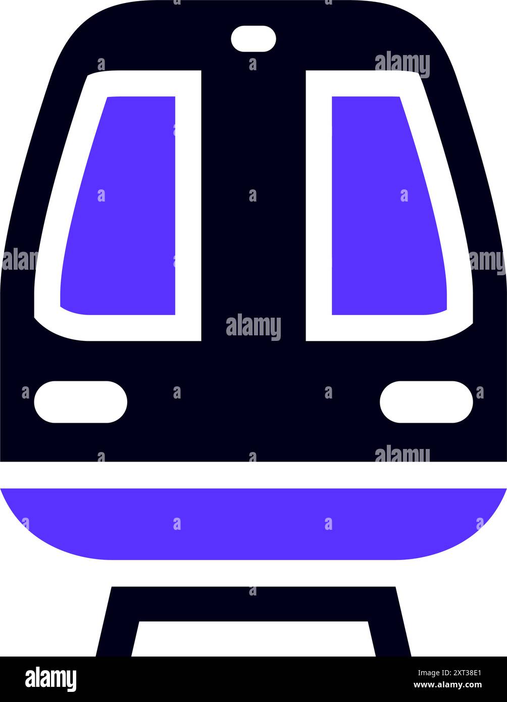 Train transport flat icon, front view Stock Vector