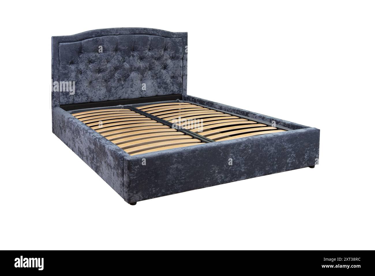 Modern bedroom wooden bed Cut Out Stock Images & Pictures - Alamy