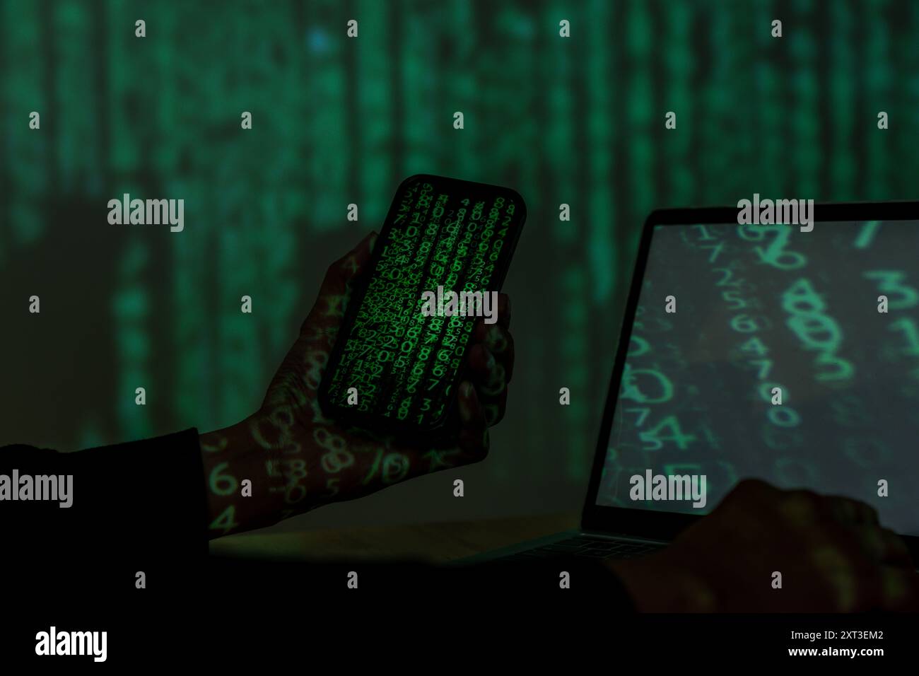 hacker and cyber security concept Stock Photo