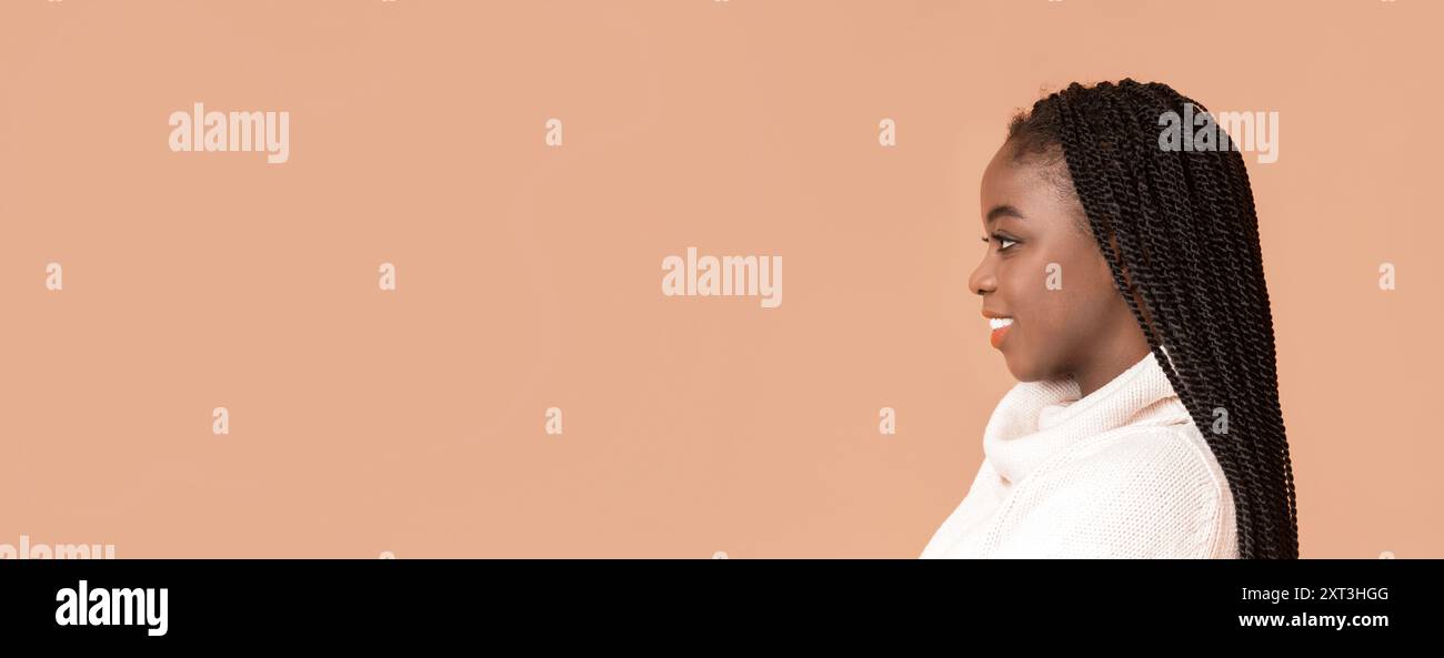 African woman profile braided hair hi-res stock photography and images ...