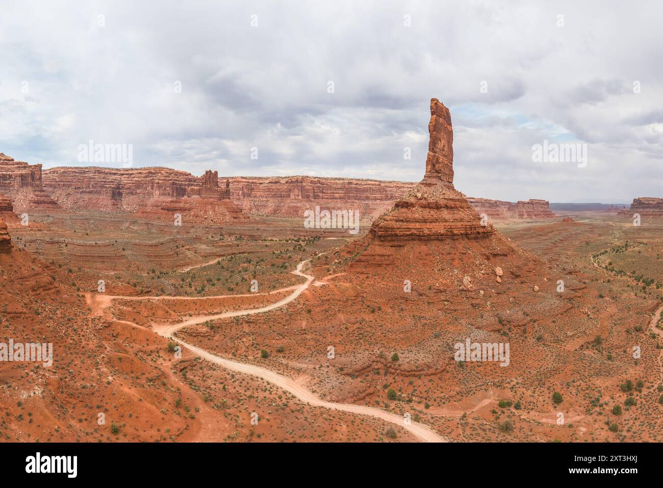 Panoramic aerial view of the iconic Valley of the Gods in Utah ...