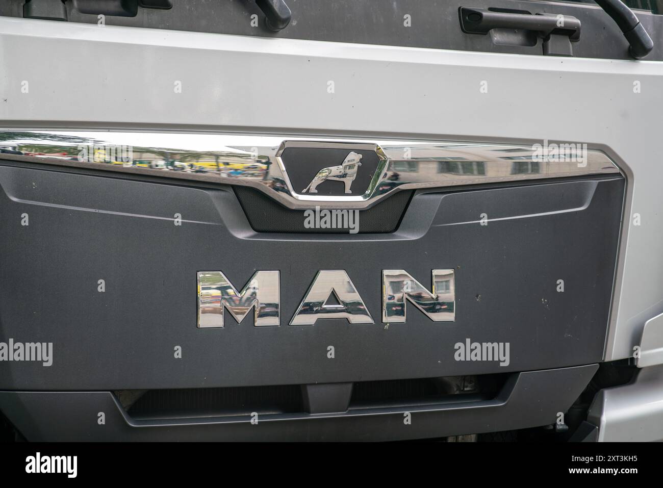 Man Engine Signage A heavy-duty vehicle with the MAN logo synonymous with power and ...