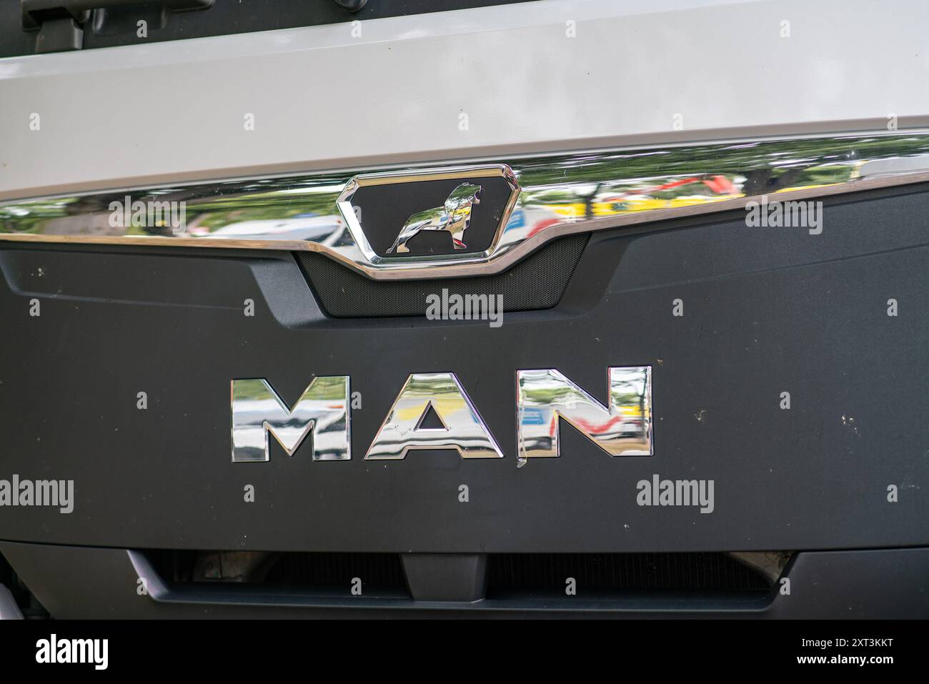 Man Engine Signage A heavy-duty vehicle with the MAN logo synonymous with power and ...