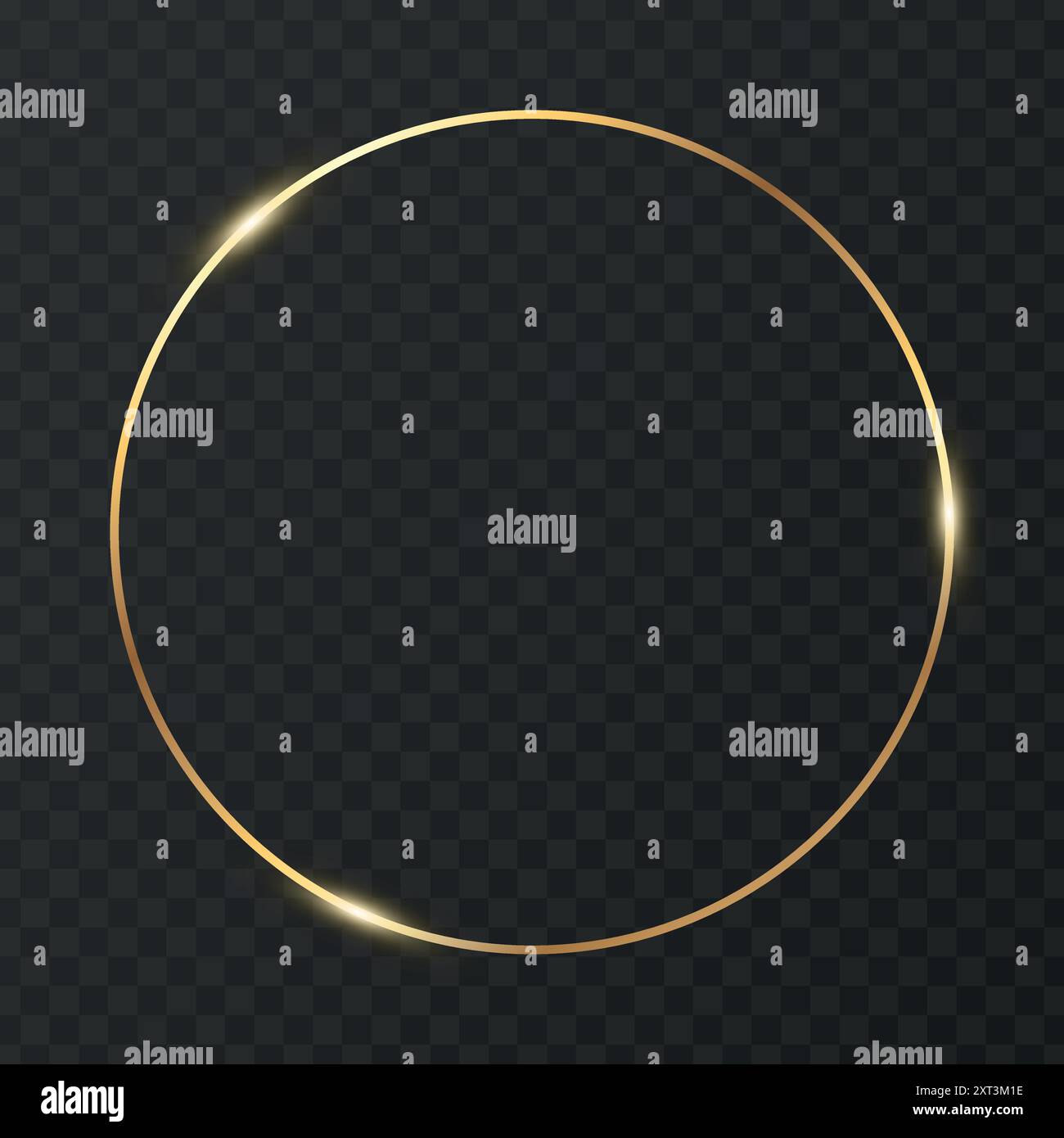 Shiny minimalistic golden frame on dark transparent background. Luxury ...