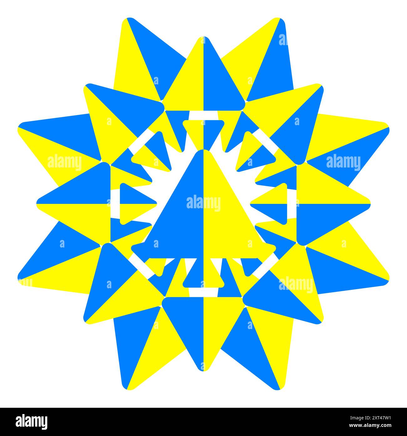 Abstract Bicolor Art blue-yelow texture. Modern stylish abstract Ukrainian texture. Template for prints, textiles, wrapping, wallpaper, website etc. Stock Photo