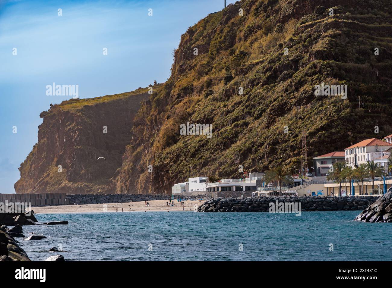 View of the beach in Calheta, Madeira Island, Portugal Stock Photo - Alamy