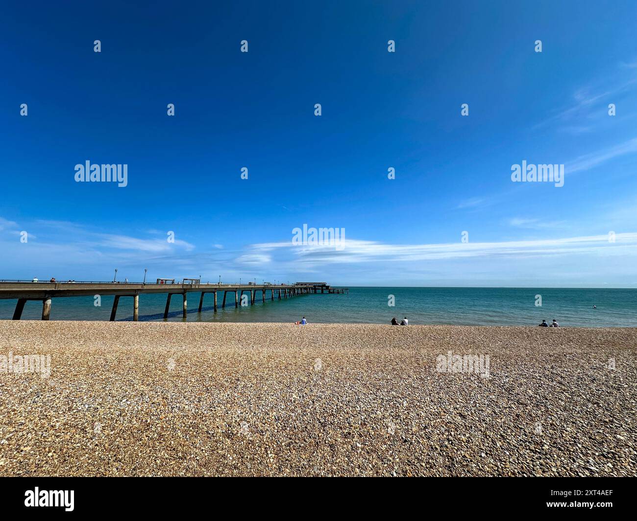 Beach and pier, Deal, Kent Stock Photo