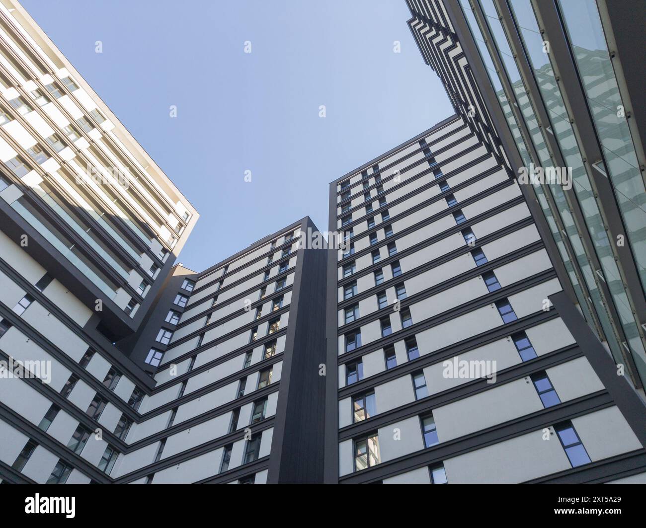 High rise skyscrapers facades low hi-res stock photography and images ...