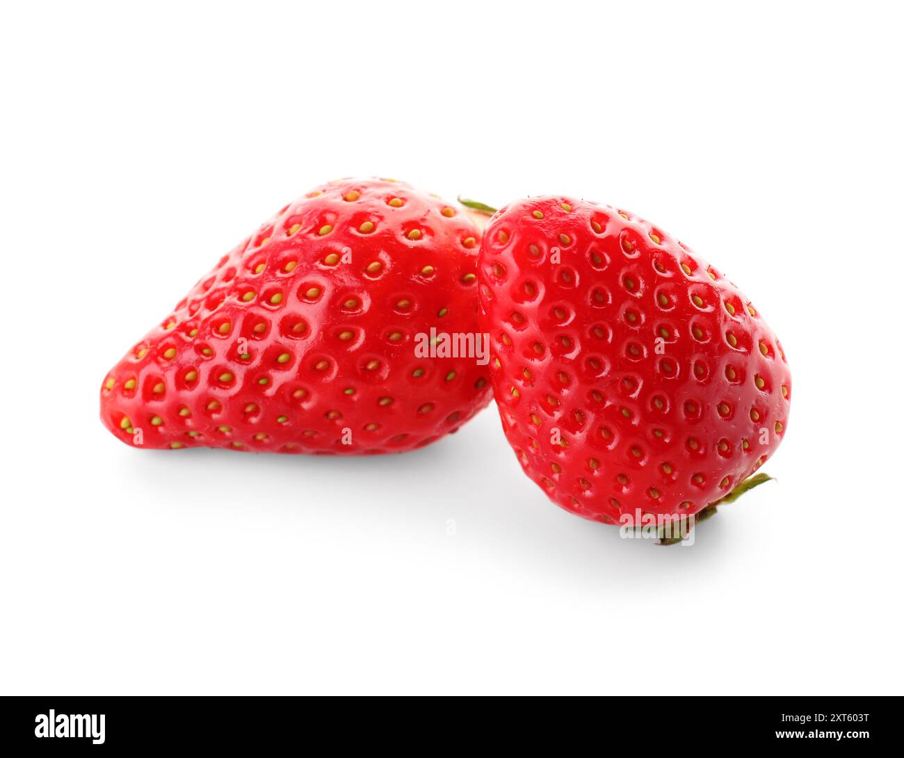 Fresh strawberries on white background Stock Photo - Alamy