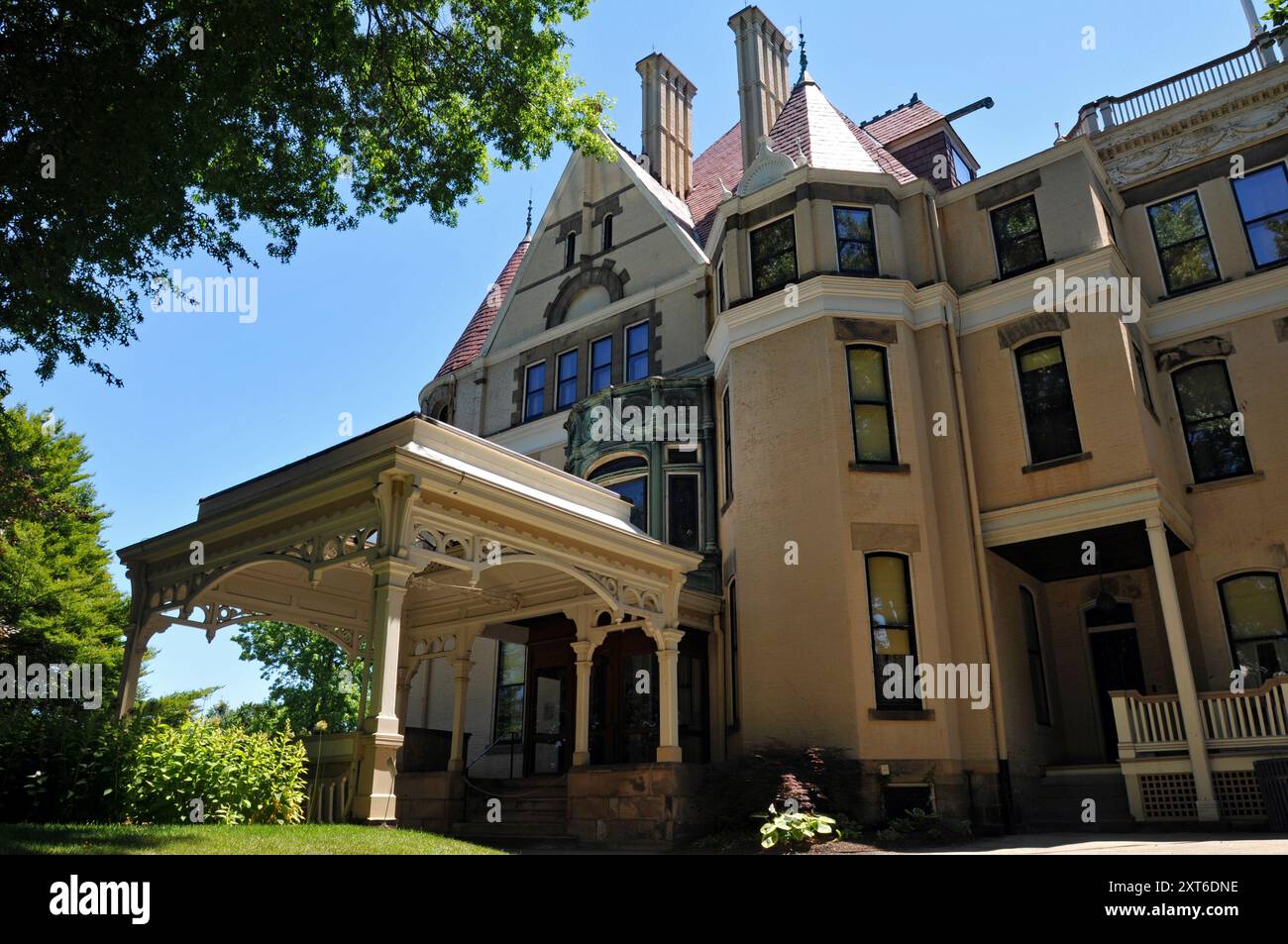 Clayton, the grand Pittsburgh mansion once home to industrialist Henry Clay Frick and family, is now open to the public as a house museum. Stock Photo
