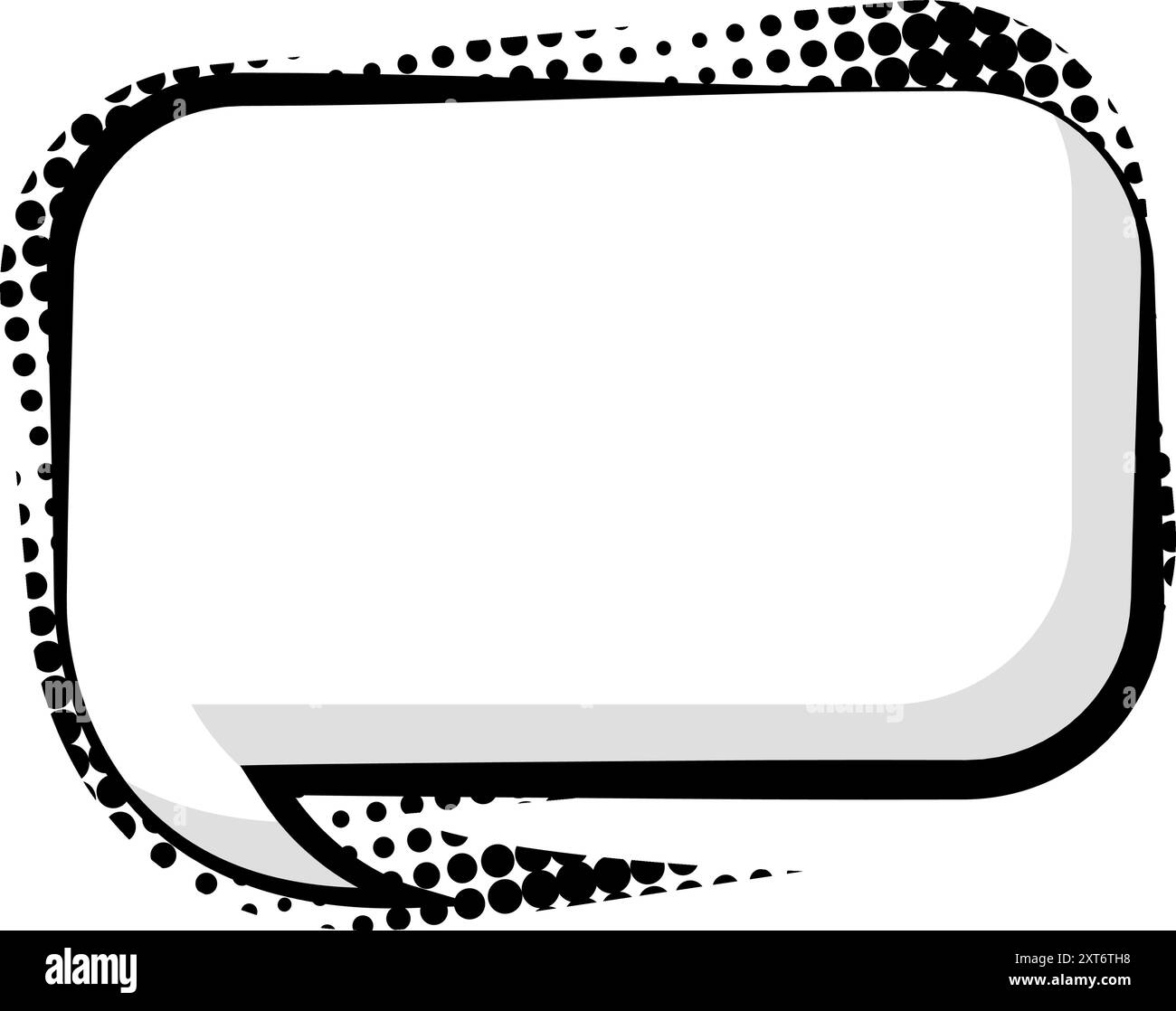 Comic-style speech bubble with halftone dot pattern design Stock Vector ...
