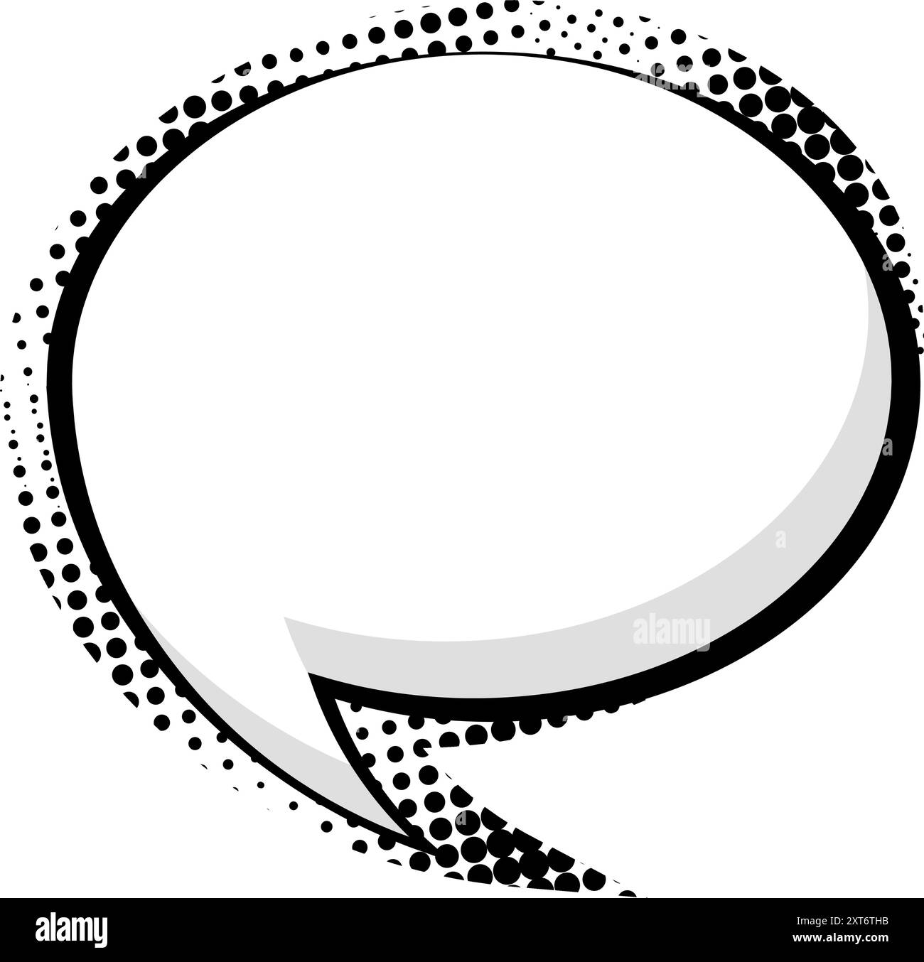 Comic-style speech bubble with halftone dot pattern design Stock Vector ...