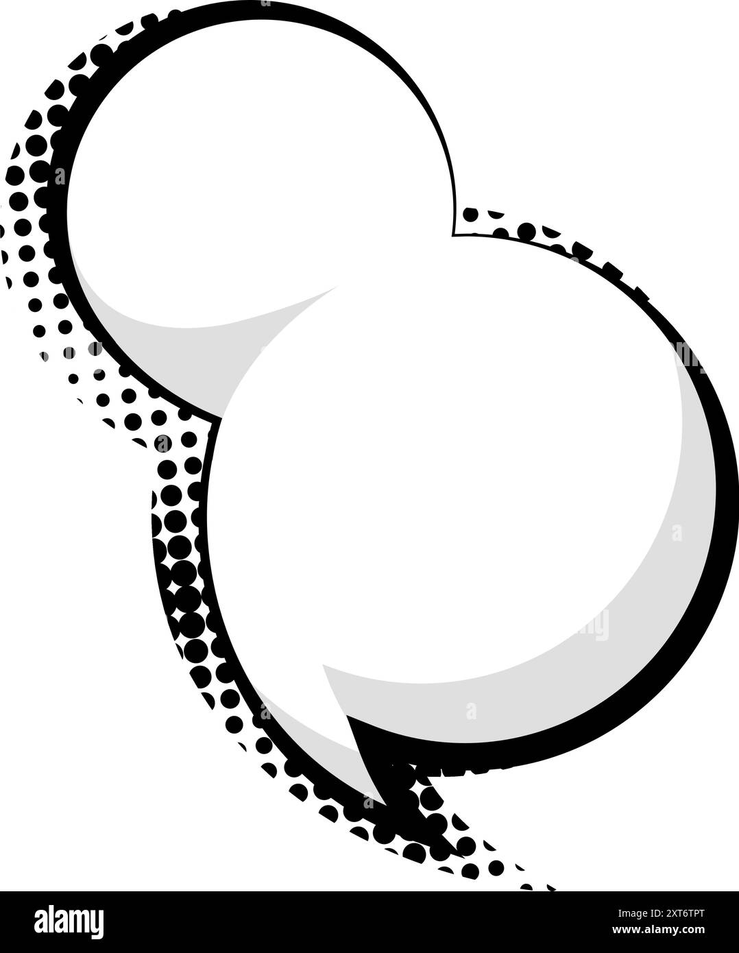 Comic-style speech bubble with halftone dot pattern design Stock Vector ...