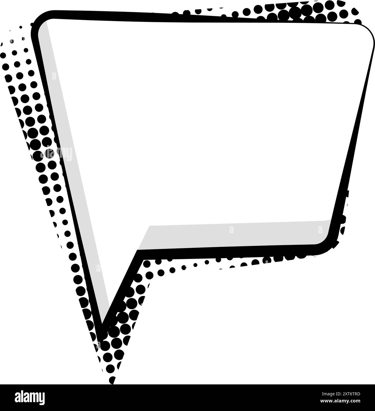 Comic-style speech bubble with halftone dot pattern design Stock Vector ...