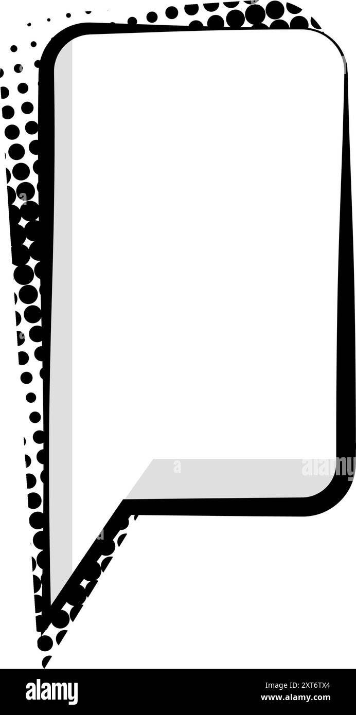 Comic-style speech bubble with halftone dot pattern design Stock Vector ...