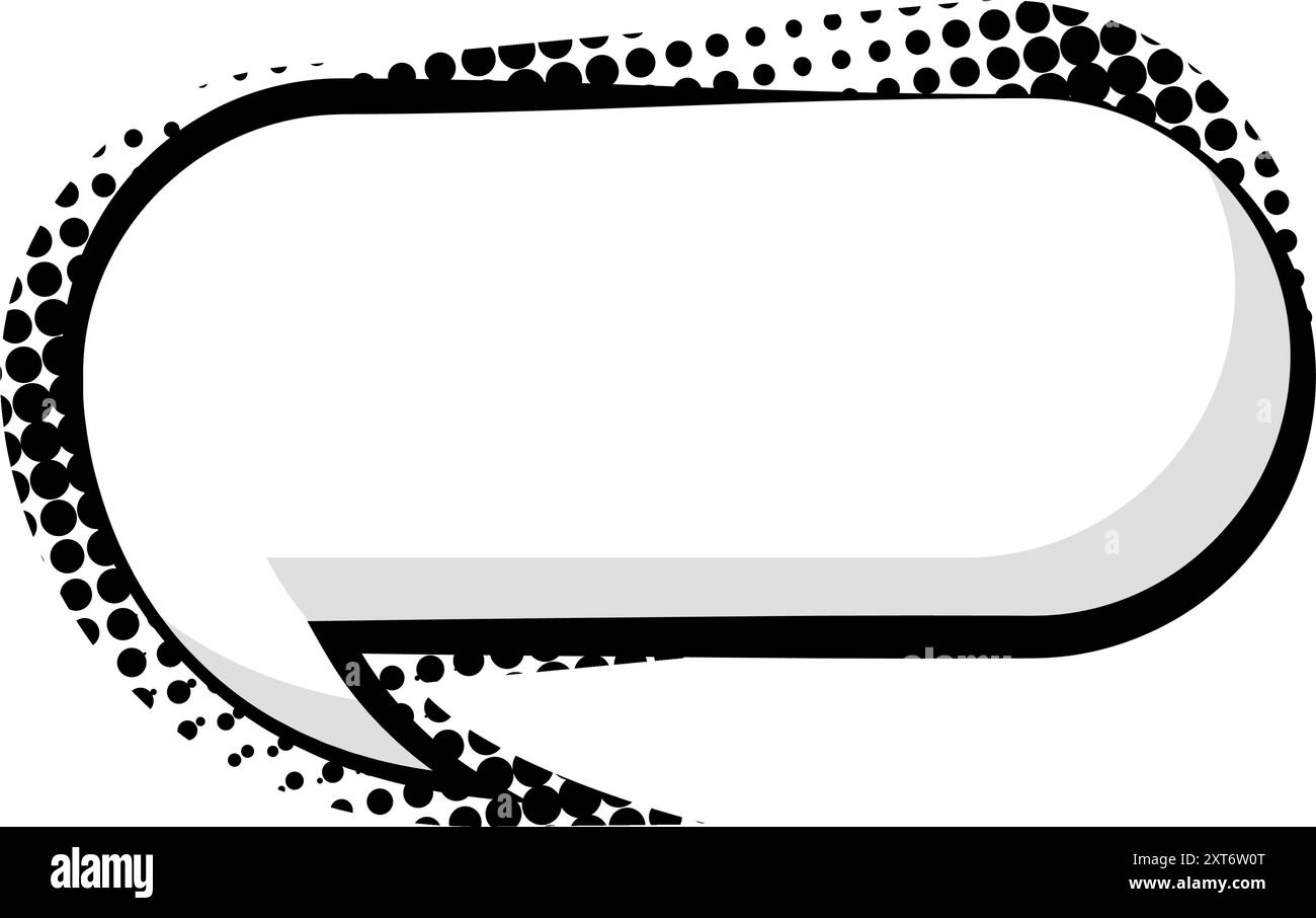 Comic-style speech bubble with halftone dot pattern design Stock Vector ...