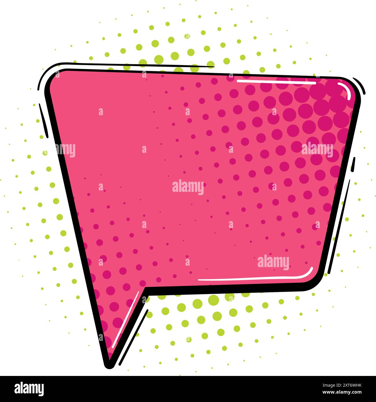 Comic-style speech bubble with halftone dot pattern design Stock Vector ...