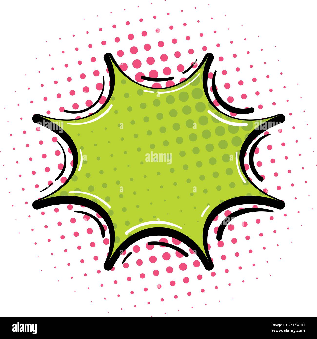 Comic-style speech bubble with halftone dot pattern design Stock Vector ...