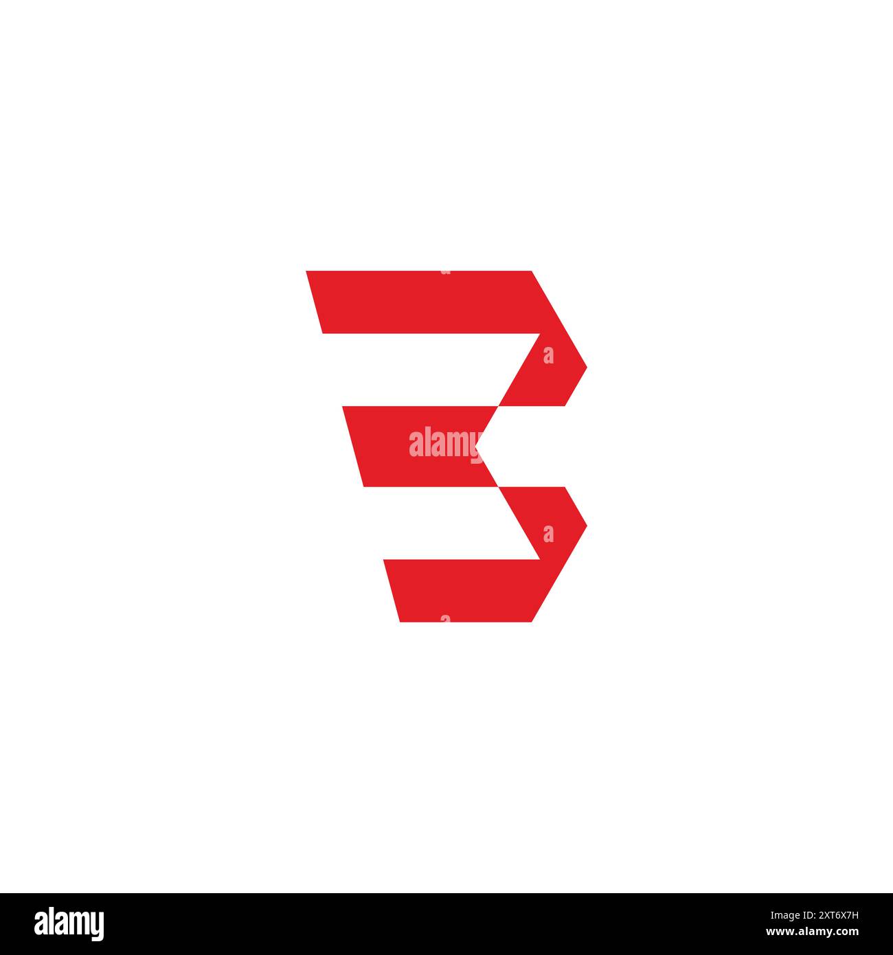 letter b stripes motion geometric logo vector Stock Vector
