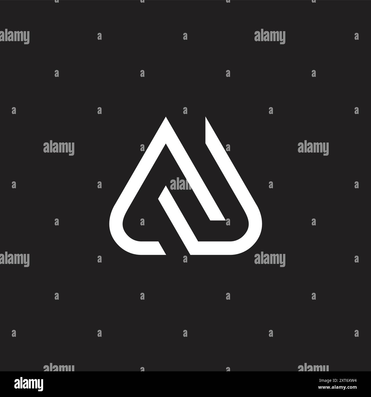 letter m stripes triangles linear geometric logo vector Stock Vector
