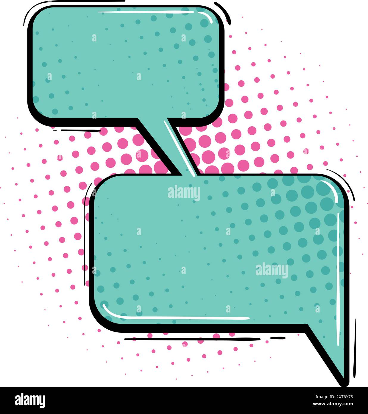 Comic-style speech bubble with halftone dot pattern design Stock Vector ...