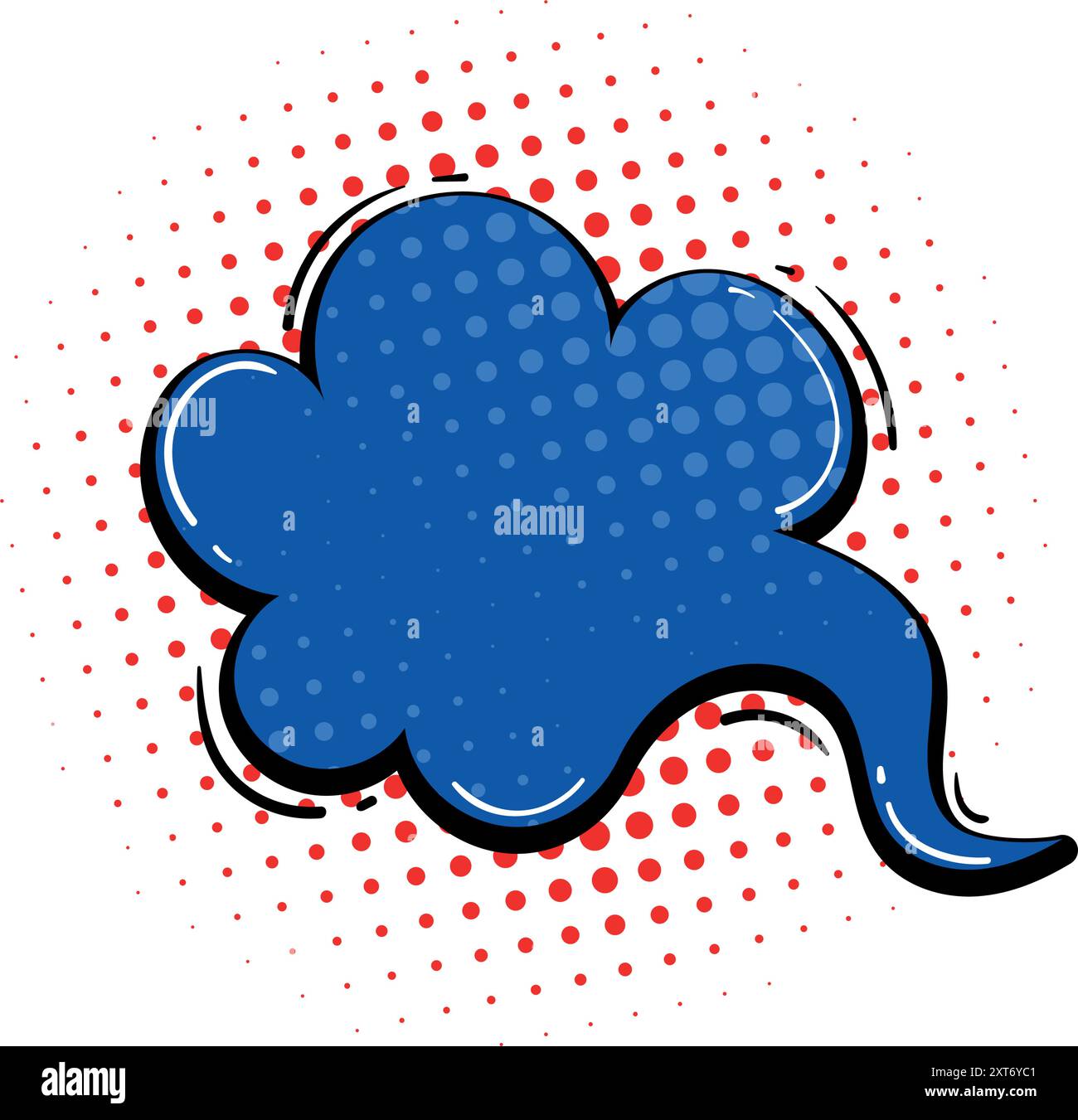 Comic-style speech bubble with halftone dot pattern design Stock Vector ...