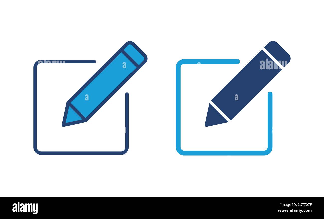 Edit icon vector. edit document icon. edit text icon. pencil. sign up Stock Vector
