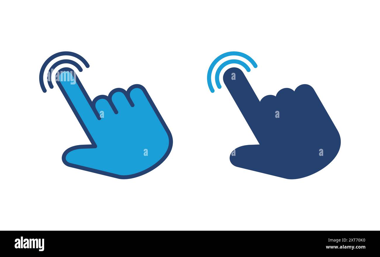 Hand cursor icon. cursor icon vector. hand cursor icon click Stock Vector
