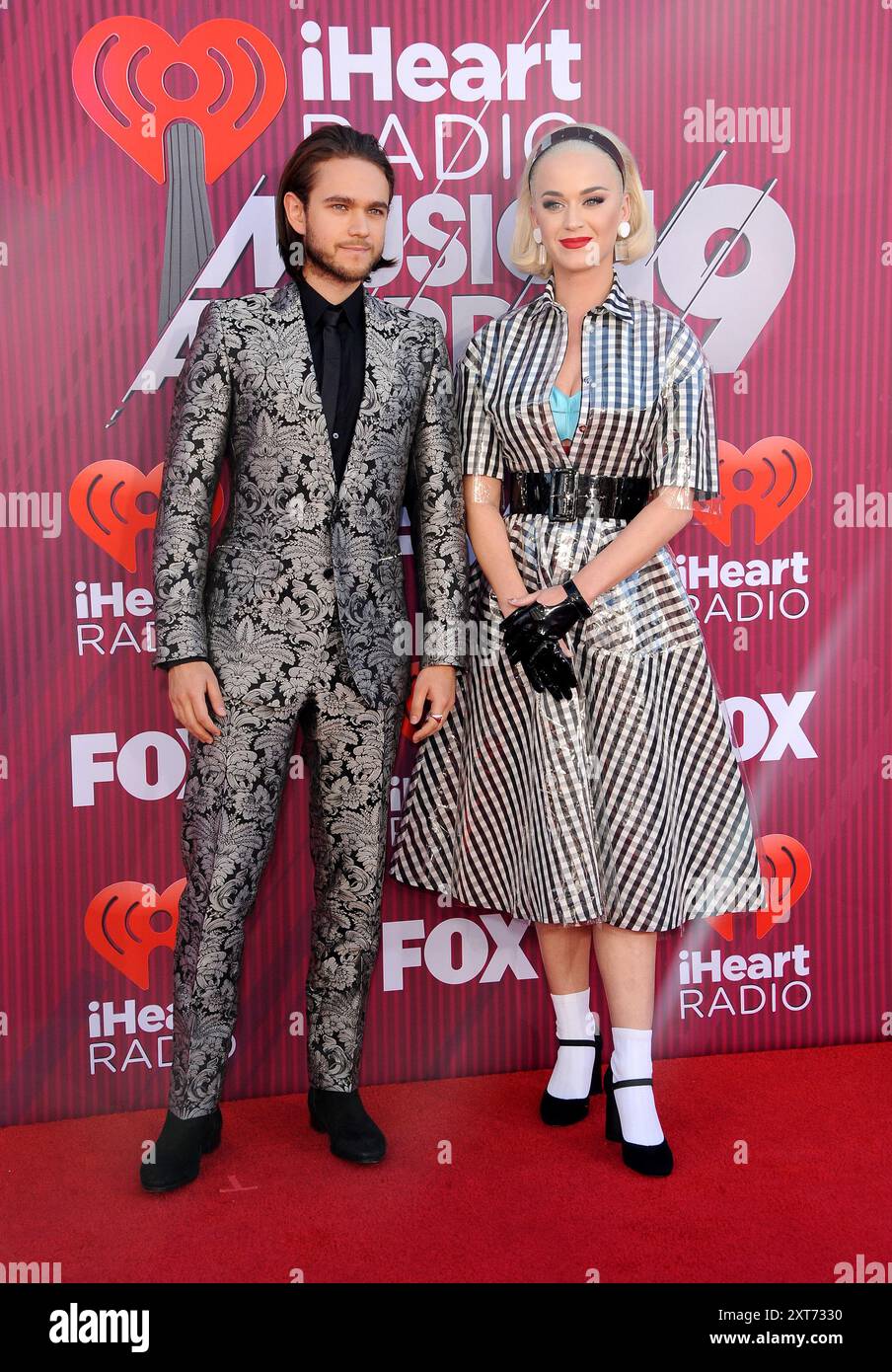 Katy Perry and Zedd at the 2019 iHeartRadio Music Awards held at the