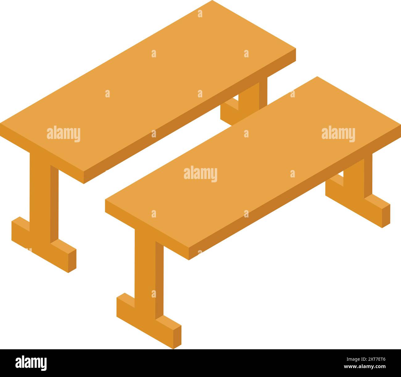 Pair benches Stock Vector Images - Alamy