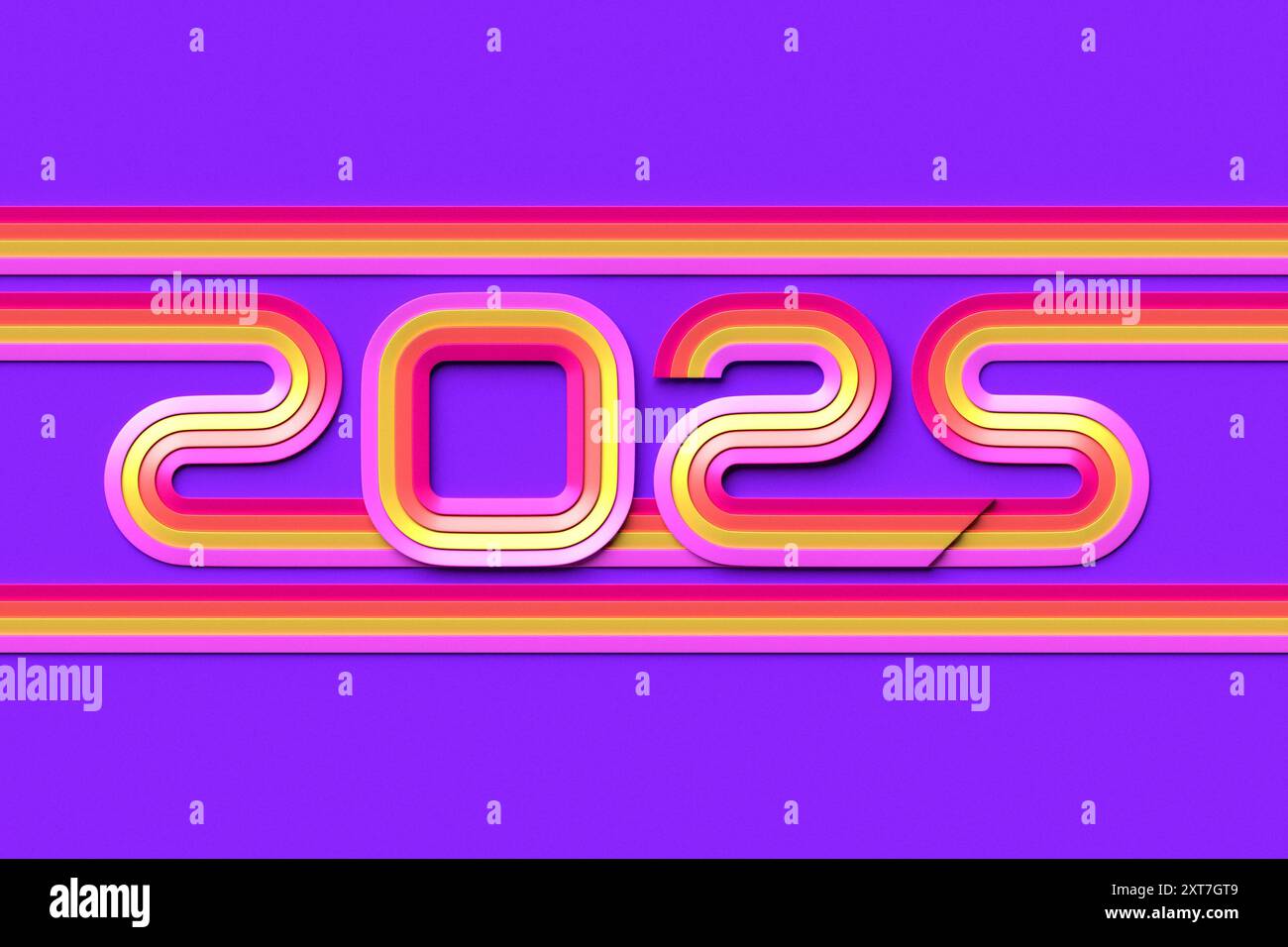 3d render 2025 date hi-res stock photography and images - Alamy