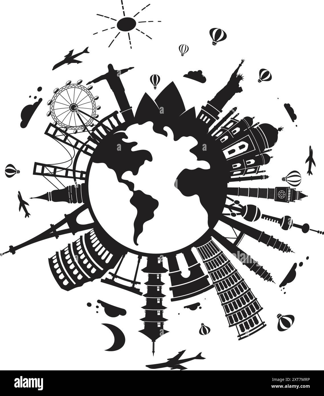 tour-travel-around-the-world-illustration-design-template-stock-vector