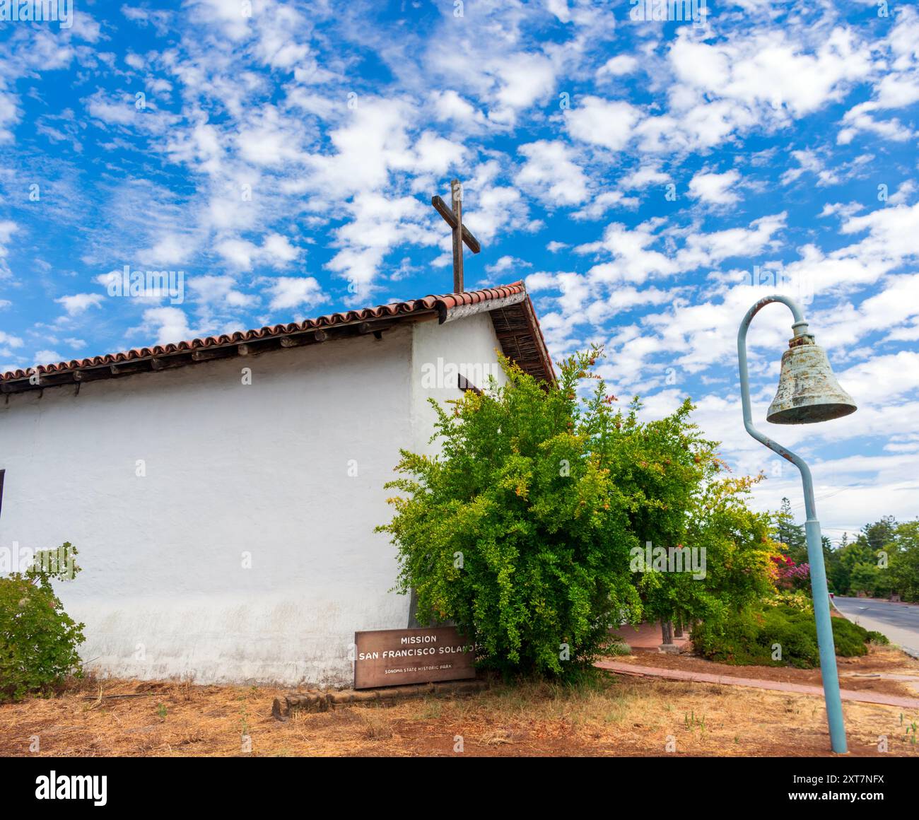 Exterior view of Mission San Francisco Solano, Sonoma State Historic ...