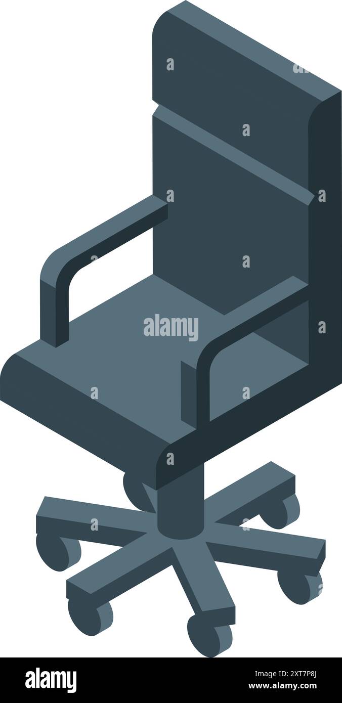 Silver office chair Stock Vector Images - Alamy