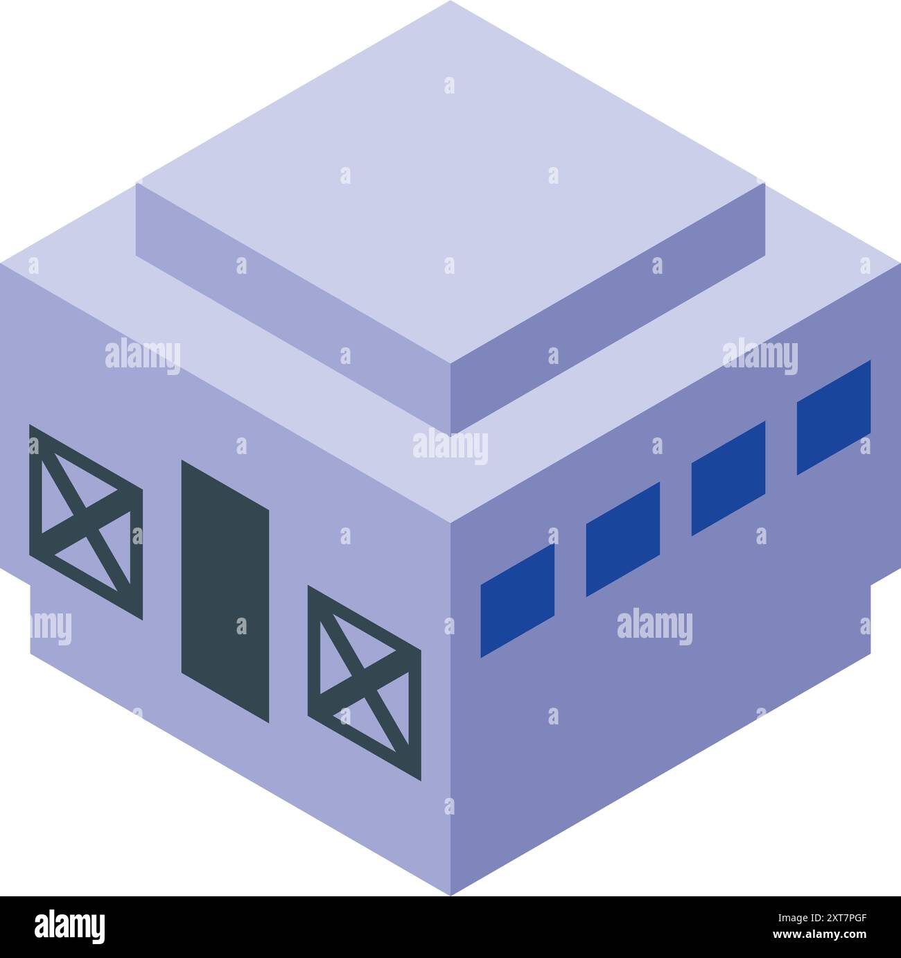 Modern building is representing the concept of blockchain technology ...