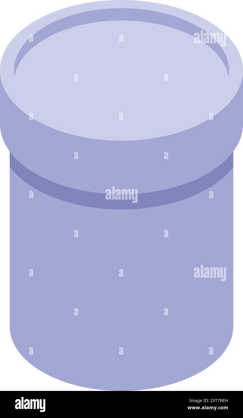 Closed round cardboard box with lid, isometric view Stock Vector Image ...