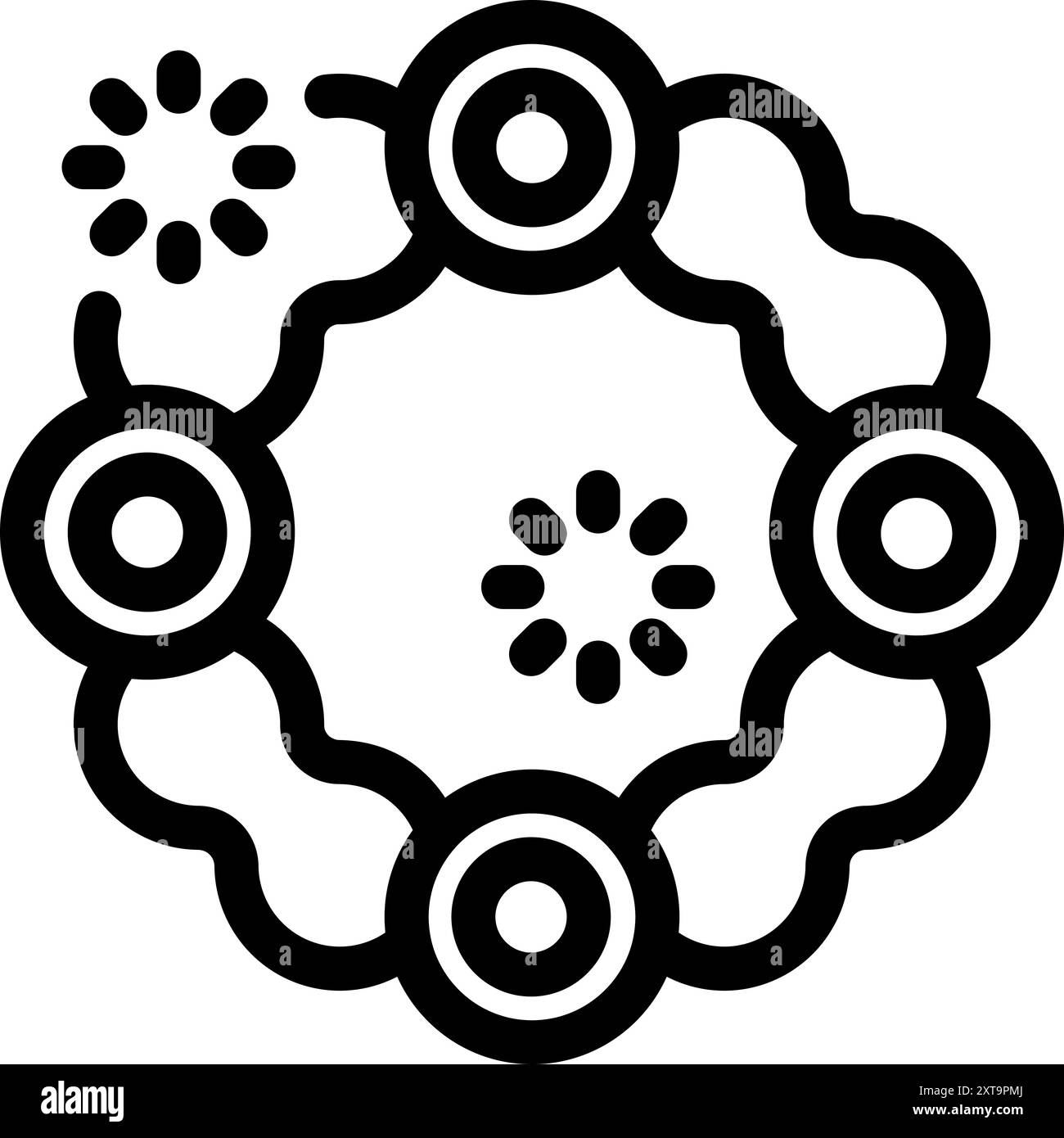 Blockchain technology forming a decentralized network ensuring secure cryptocurrency transactions Stock Vector