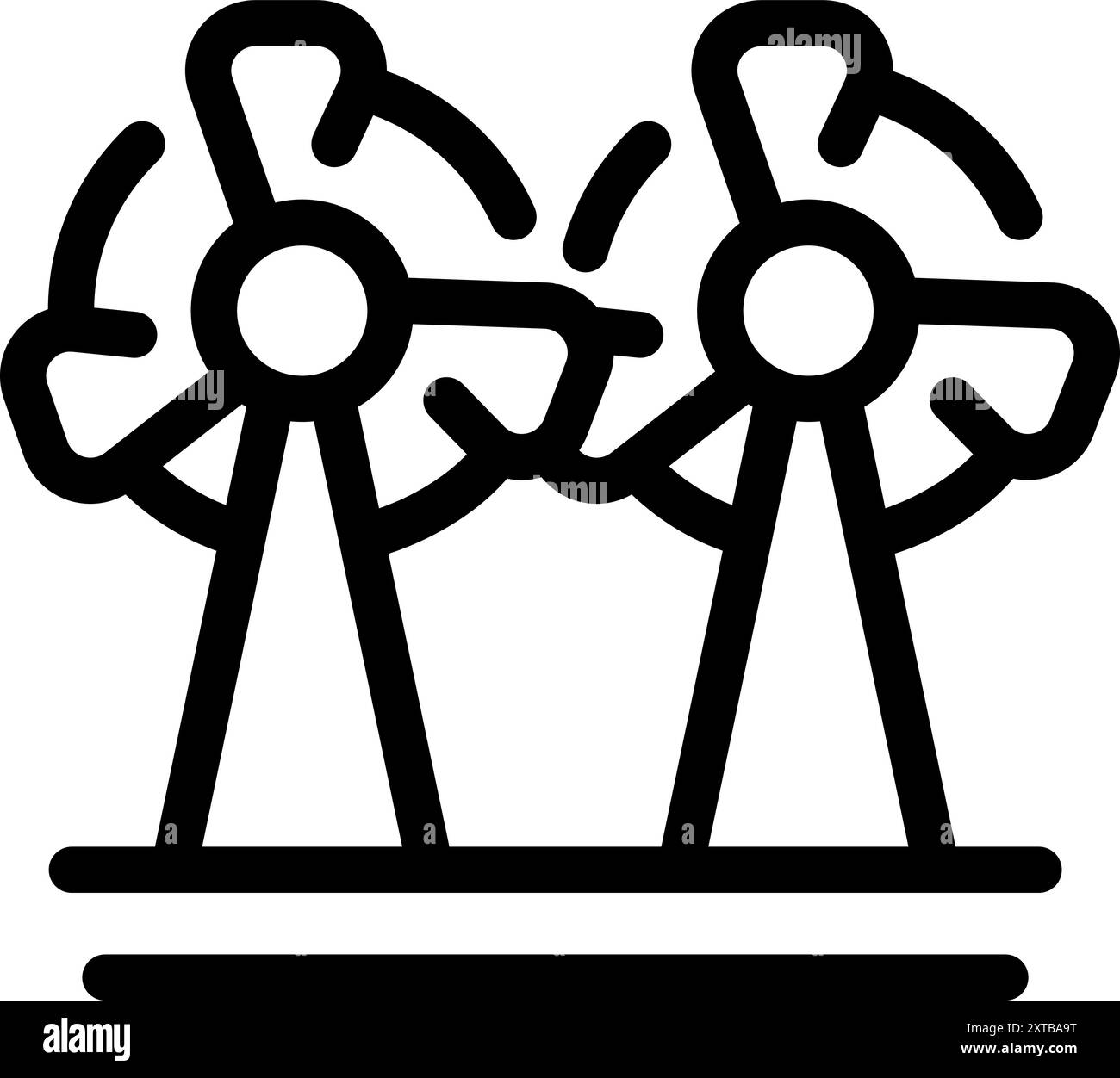 Minimal wind turbine landscape Stock Vector Images - Alamy