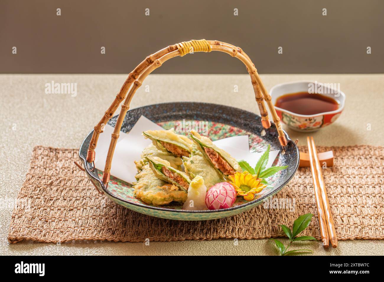 kisu,Japanese whiting-Sillago japonica fish tempura Stock Photo